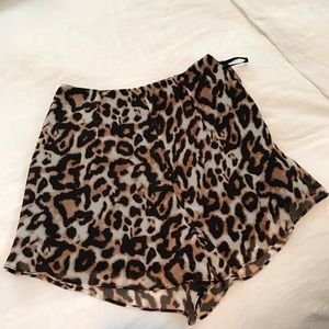 Cheetah-print shorts